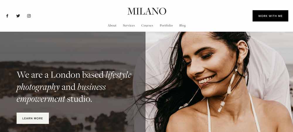 Squarespace template fasion #2